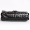 Gray and black glossy leather CHANEL bag