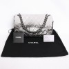 Gray and black glossy leather CHANEL bag