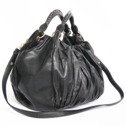 Sac  besace  MIU MIU cuir noir