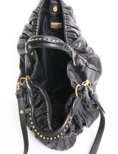 Sac  besace  MIU MIU cuir noir