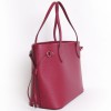 "Neverfull" bag with its LOUIS VUITTON epi fuchsia leather pouch