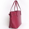 "Neverfull" bag with its LOUIS VUITTON epi fuchsia leather pouch