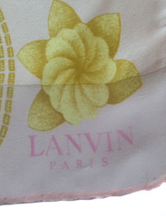 Foulard LANVIN en soie rose