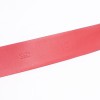 CHANEL T 90 leather belt painted orange and beautiful loop 'CC' coral and bright beads