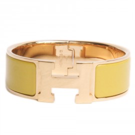 Click Clac HERMES enamel yellow T 17 cm bracelet