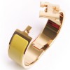 Click Clac HERMES enamel yellow T 17 cm bracelet