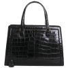 Sac "Pullman" HERMES vintage en alligator noir