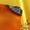 Square of silk HERMES yellow "feline tenderness"