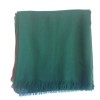 Shawl HERMES fringe green English silk