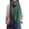 Shawl HERMES fringe green English silk