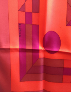 HERMES 'Psyché' multicolor silk large square scarf