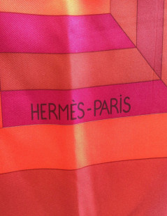 HERMES 'Psyché' multicolor silk large square scarf