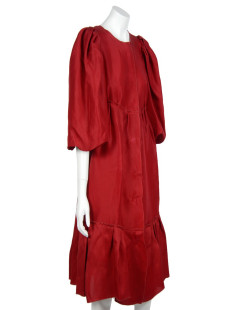 Dress coat LANVIN t 36 red silk