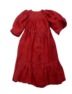 Dress coat LANVIN t 36 red silk