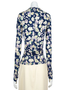 Top with belt NINA RICCI flowers T38