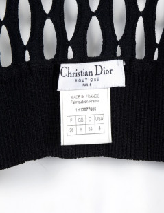 Vest black DIOR openwork viscose T36