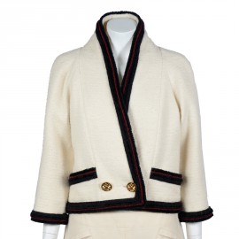 Ivory jacket CHANEL T 36 "Paris-Moscow"