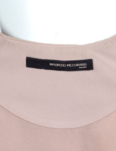 Blouson MAURIZIO PECORARO T42 IT en python traité beige rosé