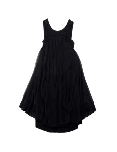 Robe  CHANEL sans manche en mousseline noire  T 40