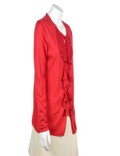 Top VALENTINO coton rouge 