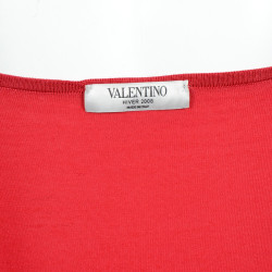 Top VALENTINO coton rouge 