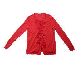 Top VALENTINO coton rouge 