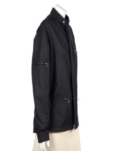 HERMES Black canvas parka size L