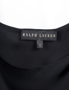 Top RALPH LAUREN soie noire T12