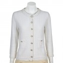 CHANEL T 38 white cotton vest