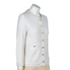 CHANEL T 38 white cotton vest