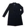 Coat CHANEL T 38 half season in wool Navy cold blue