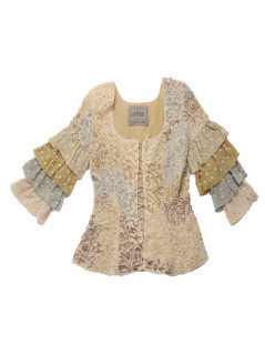 DUPIRE vintage silk beaded corset jacket