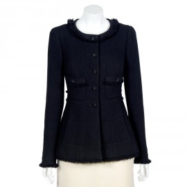 Black tweed jacket CHANEL T 36