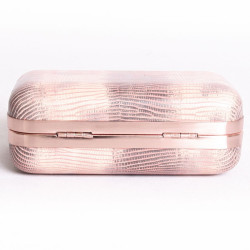 Pochette HOUSE OF HARLOW 1960 en reptile rose et gris