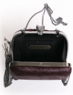 Pochette HOUSE OF HARLOW 1960 en poulain bordeaux 