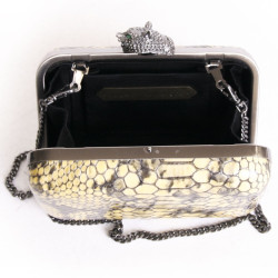 Pochette HOUSE OF HARLOW 1960 serpent jaune et noir