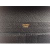 Compact HERMES Bearn wallet in black calf epsom