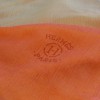 HERMES feather stole "New libris" yellow gradient Pink Cashmere and silk