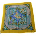 Shawl HERMES "Tropics" in Kashmir and yellow silk