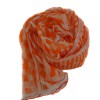 Foulard HERMES en soie froissée orange