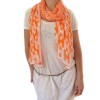 Foulard HERMES en soie froissée orange