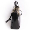 Bag Lady Dior CHRISTIAN DIOR patent leather dark brown