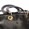 Bag Lady Dior CHRISTIAN DIOR patent leather dark brown