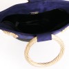 HERVÉ MASSON vintage black and Blue Suede bucket bag