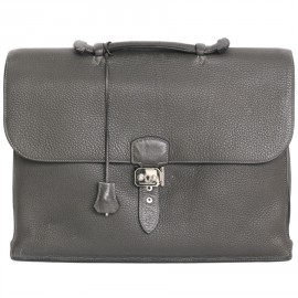 HERMES dispatches in taurillon clemence gray elephant backpack