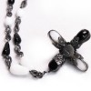 MARGUERITE of VALOIS Couture rock cross necklace