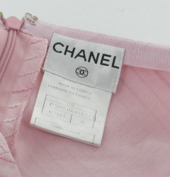 Jupe CHANEL t 36 plissée rayée rose