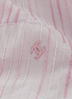 Jupe CHANEL t 36 plissée rayée rose