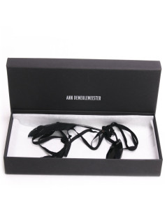 Long ANN DEMEULEMEESTER black stone and feather pendant