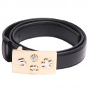 Ceinture CHANEL t 70 en cuir et boucle symboles 